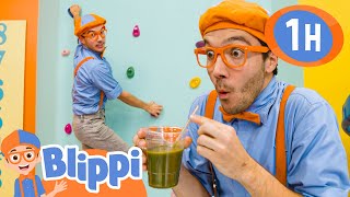 Rock Climbing and Healthy Smoothies | Blippi | 🔤 Moonbug Subtitles 🔤 | Learning Videos