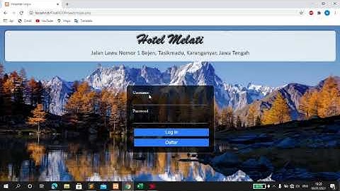 Tugas Akhir Pemrograman Web Dinamis | Website Hotel Melati
