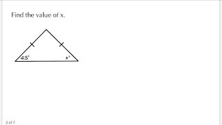 Base Angles of an Isosceles Triangle | Quiet Practice