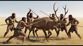 Feast of Survival: Homo Erectus and the Deer Hunt#AIHistoryVideo  #HomoErectus #PrehistoricFeast