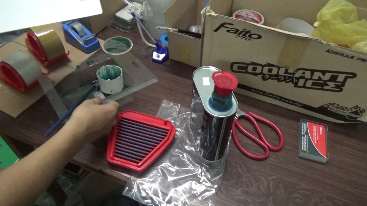 Tẩm dầu cho lọc gió độ - youtube