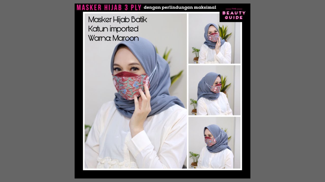  MASKER  KAIN  HIJAB  Perlindungan Maksimal Katun Batik 