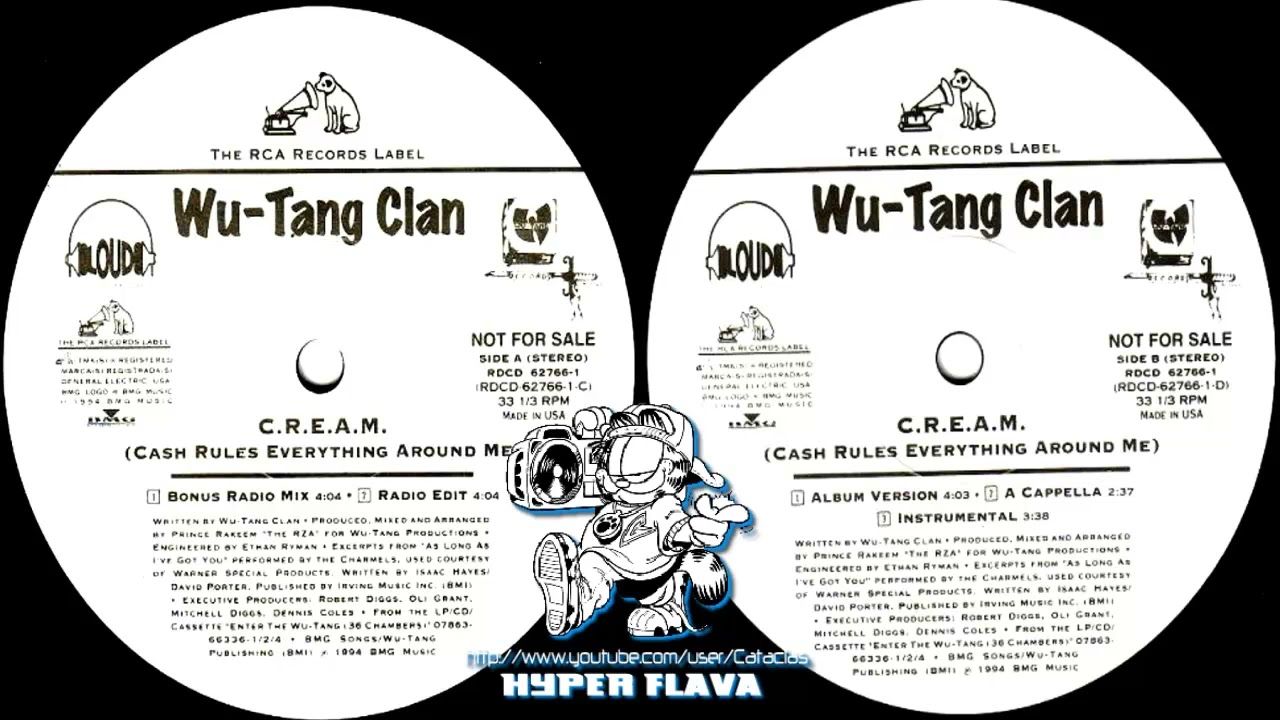 APPLEBUM CASH RULES EVERYTHING スウェット L Wu-Tang Clan - C.R.E.A.M. (Cash Rules Everything Around Me) (Full