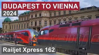 Budapest to Vienna journey by Railjet Xpress train 162 to Zürich