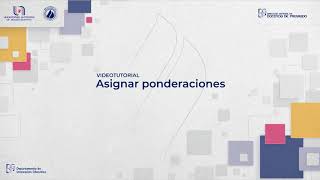 Asignar ponderaciones