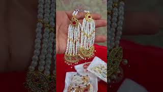 Beatiful Gold plated White moti pauvi earings #siya fashions#7357606636#rajwadi #jewellery