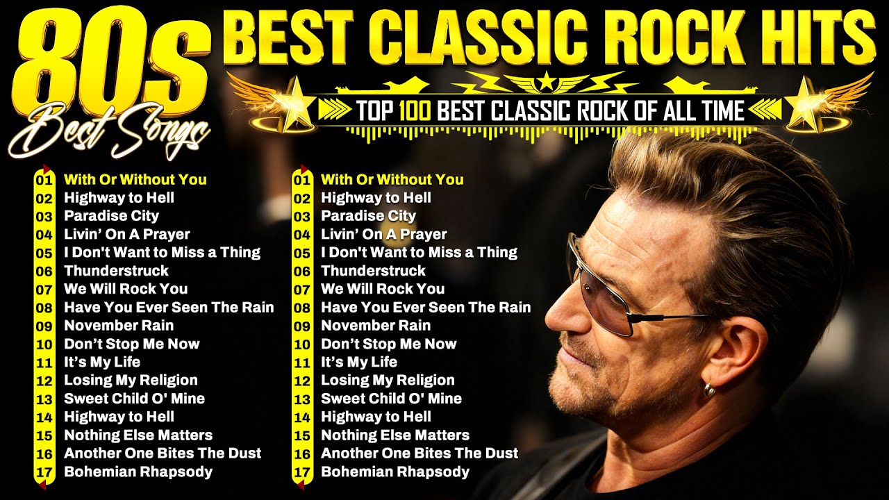 U2, Metallica, Queen, Nirvana, Guns N Roses, Bon Jovi, ACDC 🔥 Best Classic Rock Songs 70s 80s 90s