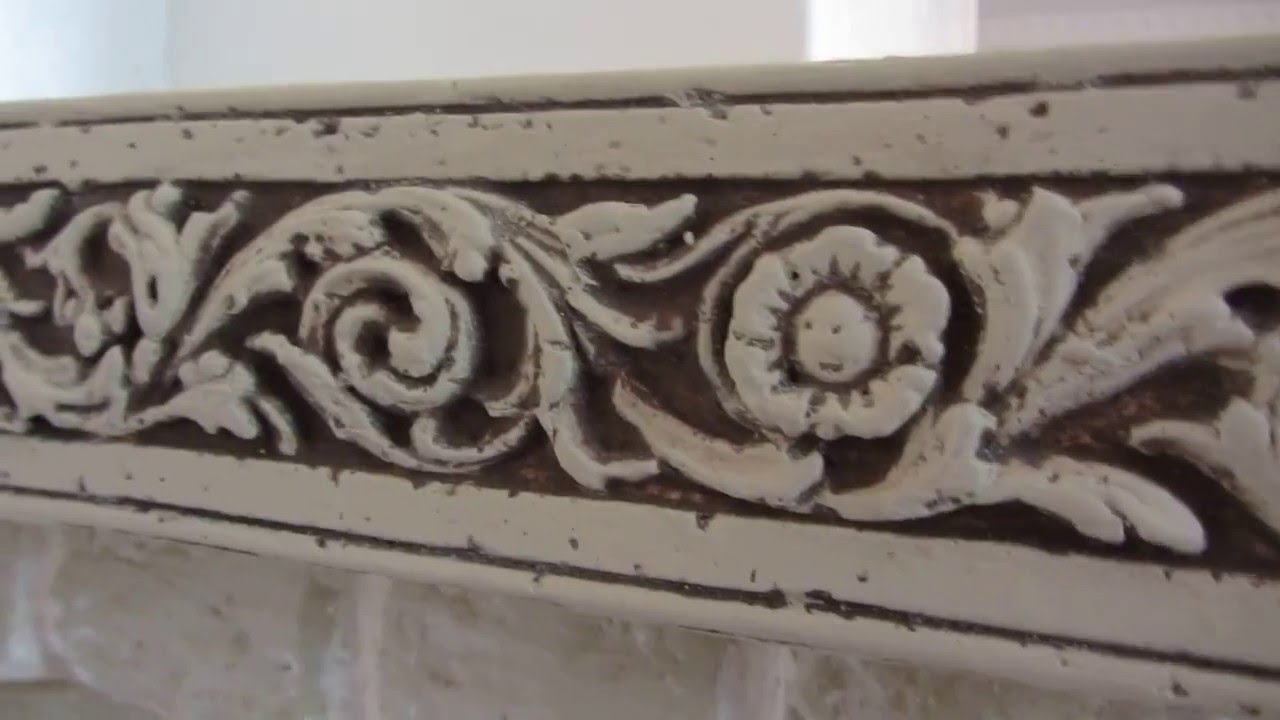 Декоративная штукатурка. Отделка камина глиной. Имитация выбеленного ...