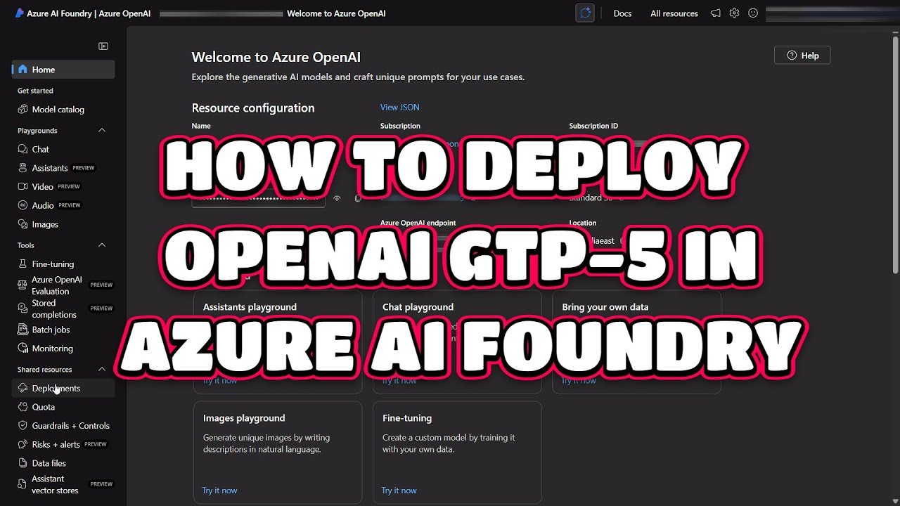 How to add OpenAI GTP-5 in Azure AI Foundry | Step By Step Guide - YouTube