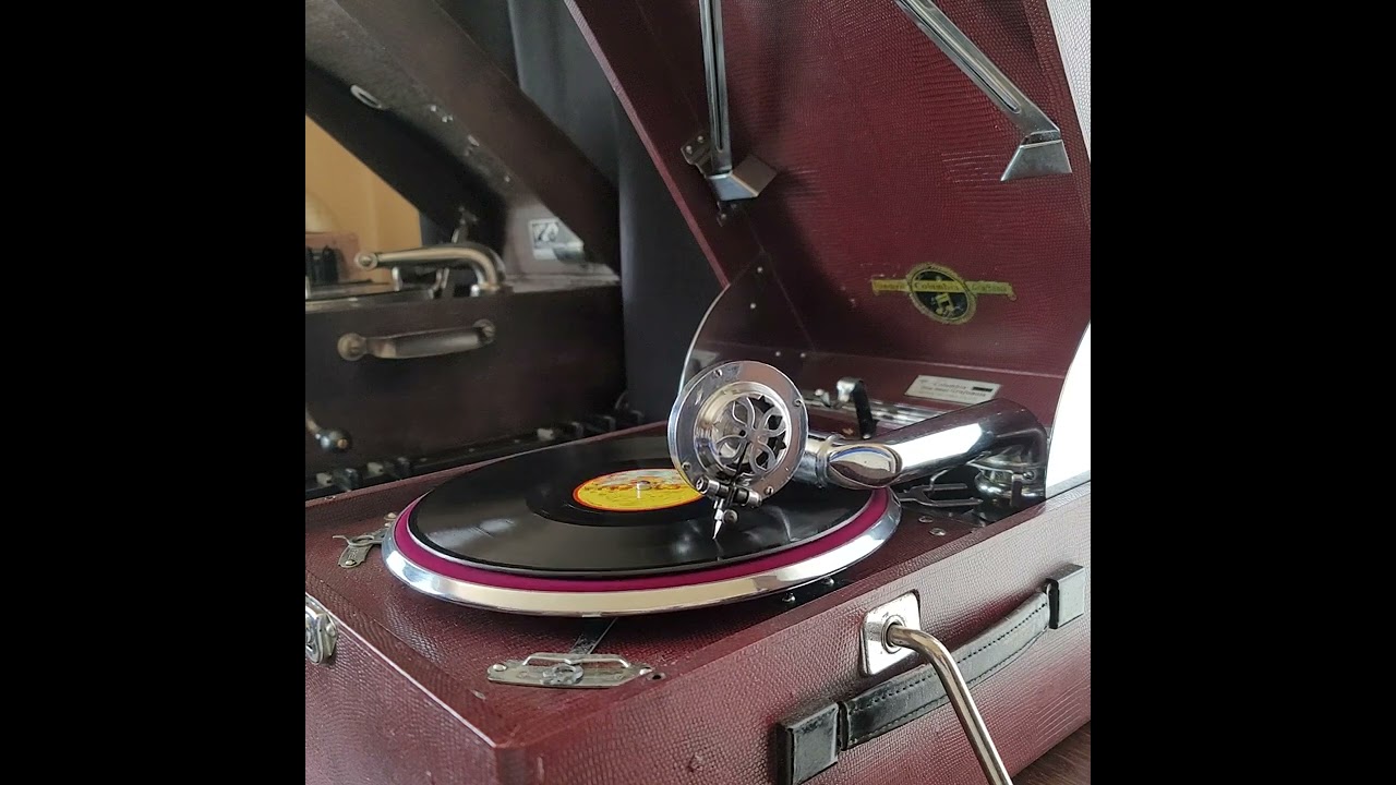 童謠）田中 純子 ♪春の小川♪ 78rpm record. Columbia. Model No. G