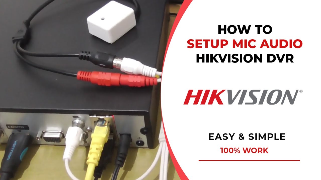 How to Install and Setup Mic Audio on Hikvision DVR - YouTube