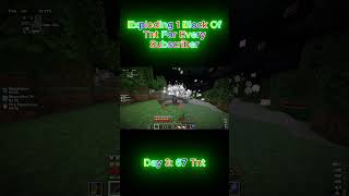 Exploding 1 Block Of Tnt For Every Subscriber Day 3
