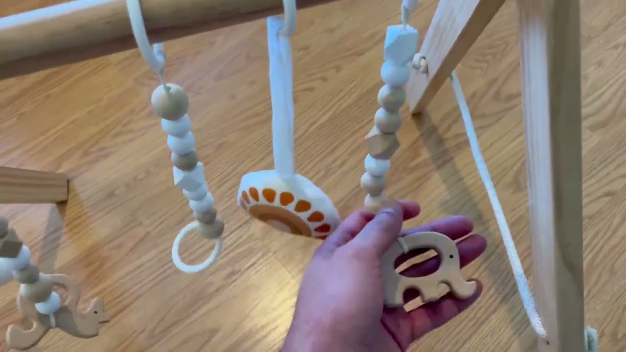 Wooden Baby Play Gym, WOOD CITY Foldable Baby Gym with 6 Hanging Sensory Toys Review