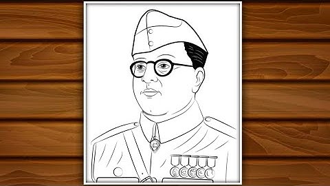 How To Draw Netaji Subhash Chandra Bose Very Easily Step By Step/Netaji Drawing/Netaji Outline