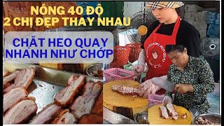 AMAZING Roasted Pork CUTTING SKILL under SO HOT weather in VIETNAM| STREET FOOD SAIGON