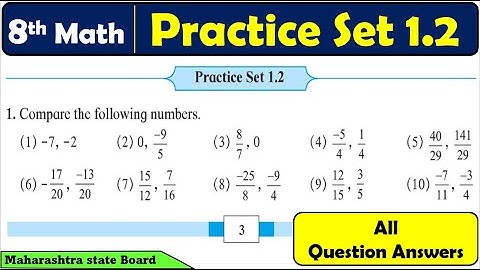 Rational and Irrational numbers | Chapter 1 | Practice set 1.2 | Class 8 | Maths