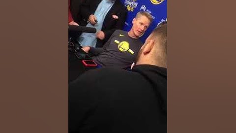 Steve Kerr snippet from Warriors (0-0) practice 4 days before 2019 NBA Finals