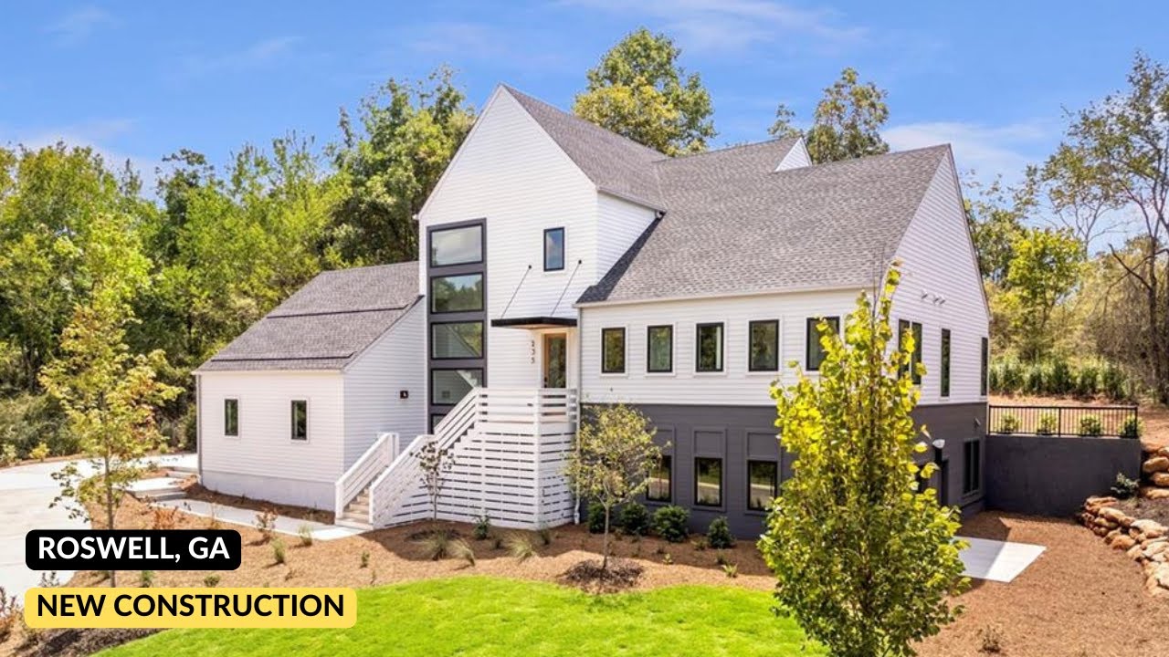 Экскурсия по роскошному дому в Розуэлле | Новый современный особняк | 5 спален, 6 ванных комнат, ...