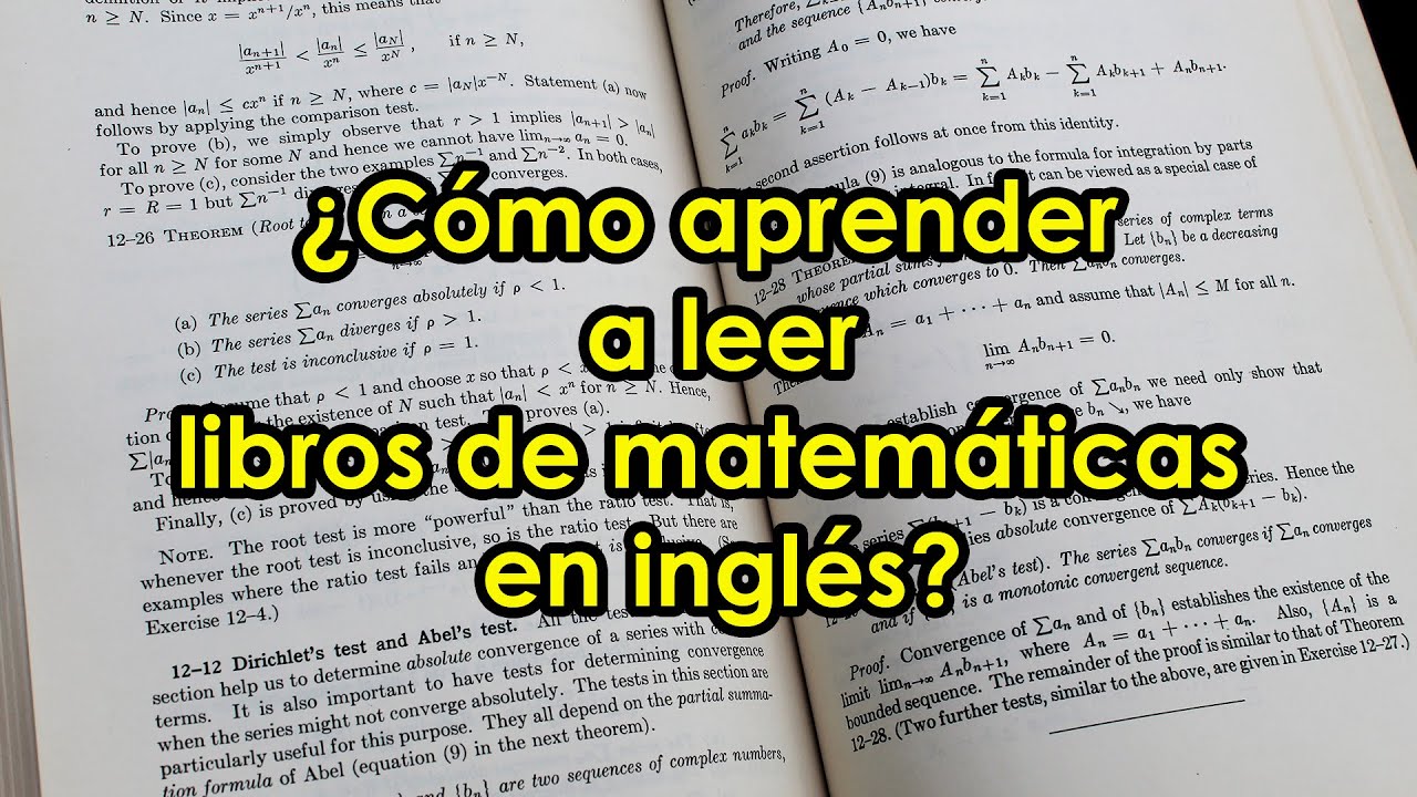 Consejos para aprender a leer libros de Matemáticas en inglés | MathPures