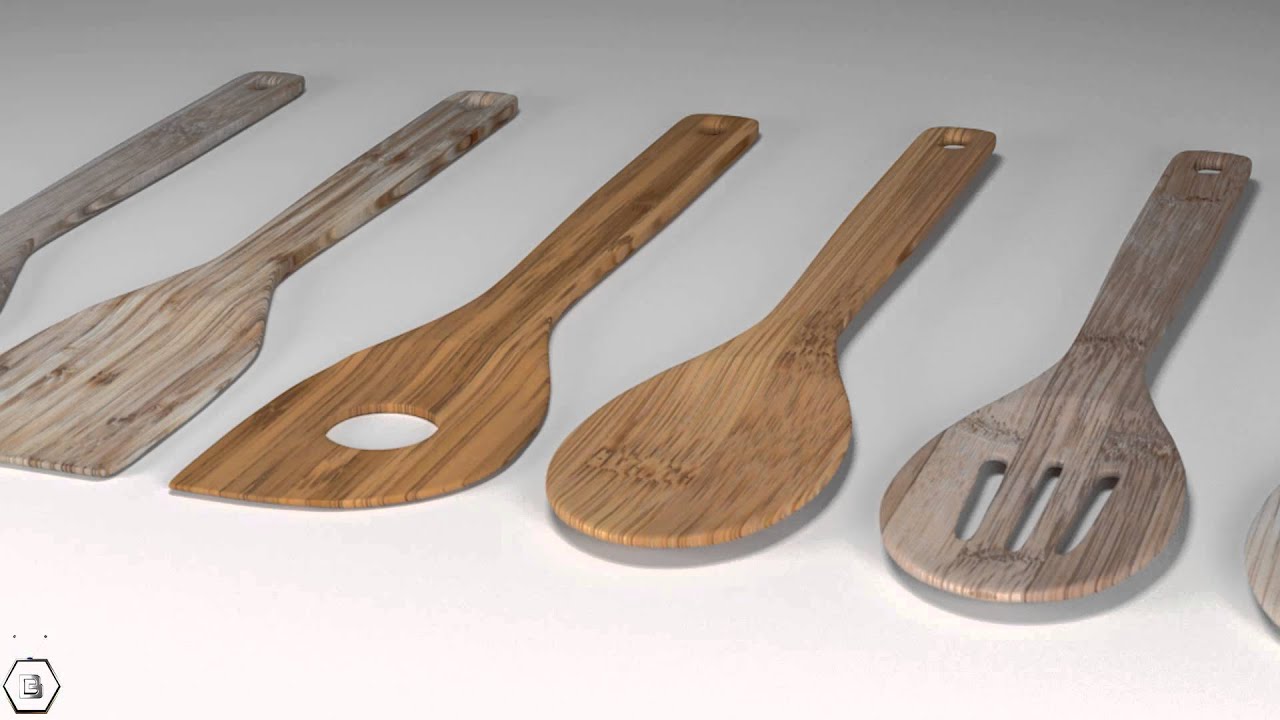 3D model: Kitchen utensils - YouTube