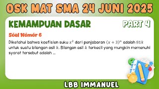 Discussion of 2025 High School Mathematics OSK Questions June 24, 2025 Basic Ability Number 6 Part 4
