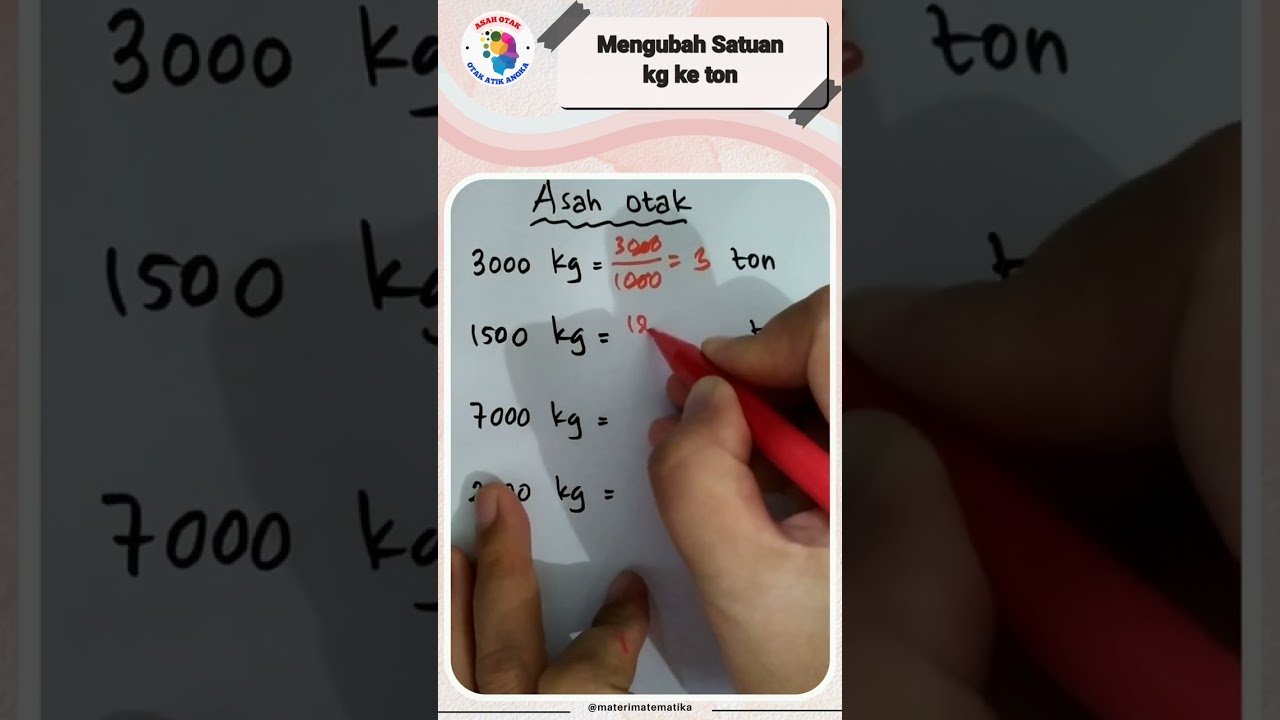 Mengubah Satuan kg ke ton