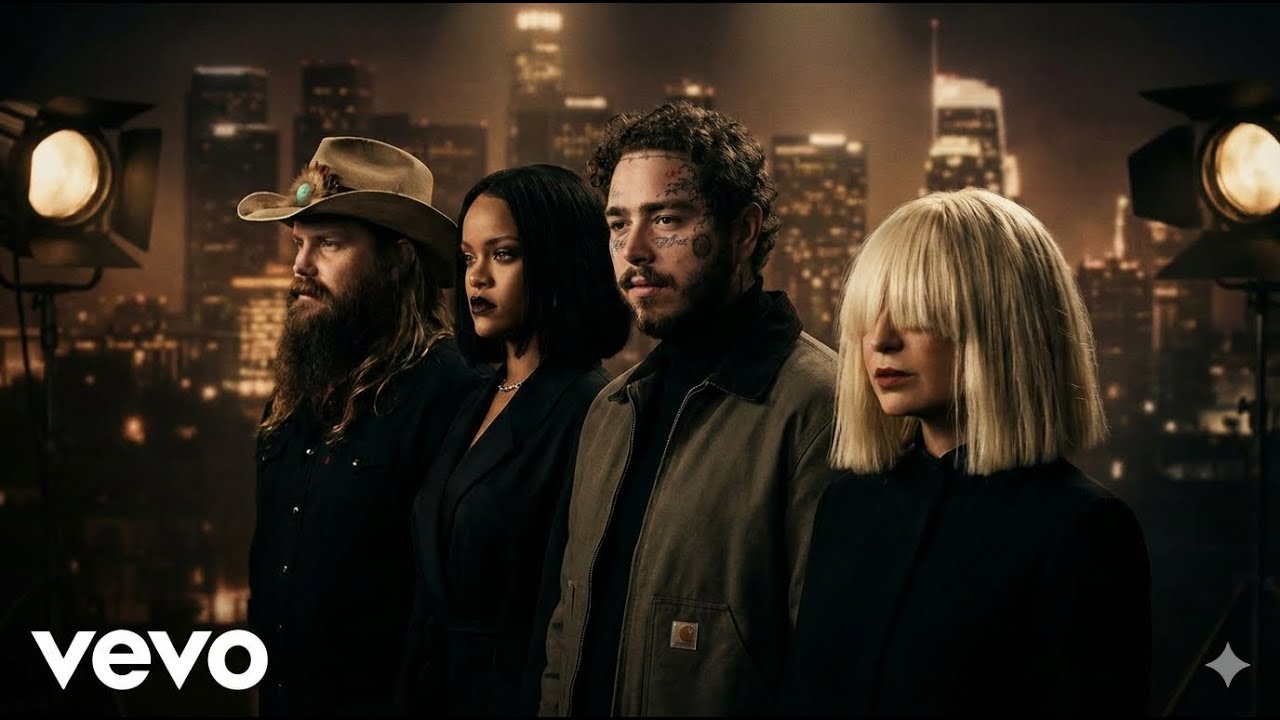 Chris Stapleton ft. Rihanna, Sia & Post Malone – When the Night Finally Breaks (2026 AI Music Video)