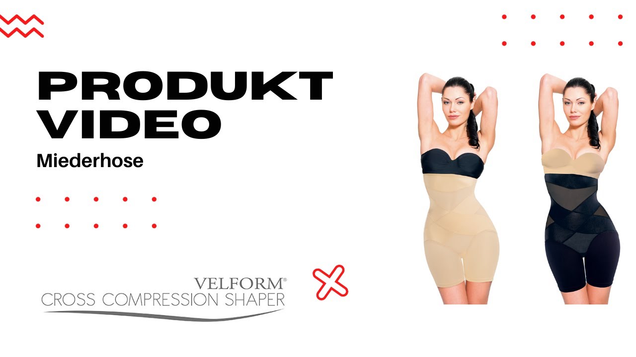 Velform® Cross Compression Shaper Long, Figurformende Miederpants mit hoher  Taille