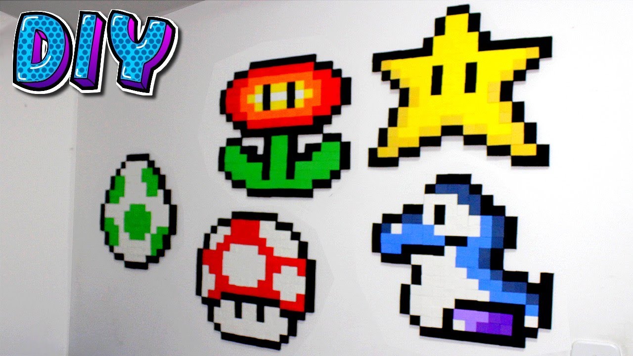 DIY Mario World Big Pixel Art. YouTube