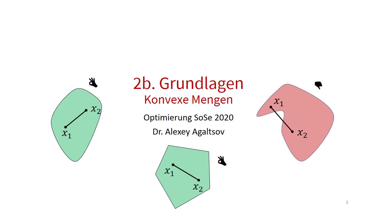 2b. Grundlagen: Konvexe Mengen