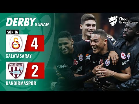 Galatasaray 4-2 Teksüt Bandırmaspor MAÇ ÖZETİ (Ziraat Türkiye Kupası Son 16Turu) / 06.02.2024