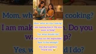 Helping in the kitchen |Easy English Conversation for Beginners | Slow English Conversation A2 Level