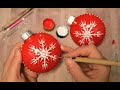 CLASSIC Dot Mandala Snowflake Ornament Painting CUTE &amp; EASY!