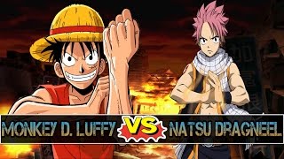 Mugen Battles | Monkey D. Luffy vs Natsu Dragneel | One Piece vs Fairy Tail