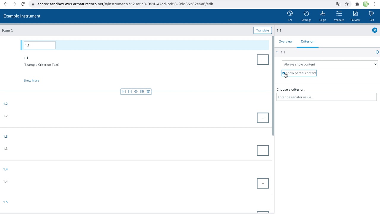ARMATURE Fabric Generating Instruments from Standards Accreditation Management Software
