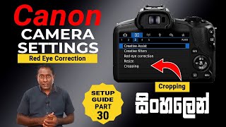 Creative Assist, Creative Filters, Red eye correction, Cropping Canon R100 Setup Guide part 30 screenshot 4