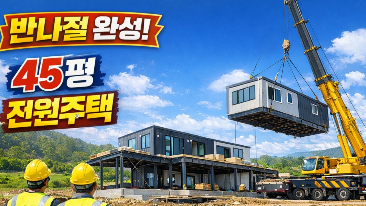 하루도 안걸려서 45평 전원주택이 뚝딱! 설치되는 과정 공개! 시 Full 버전