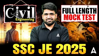 SSC JE 2025 | Civil Engineering Full Length Mock Test | Practice &amp; Analysis by Pramod Sir
