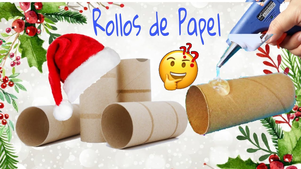 3 Ideas con ROLLOS de PAPEL para NAVIDAD 2021🎄☃️ fácil y económico by 