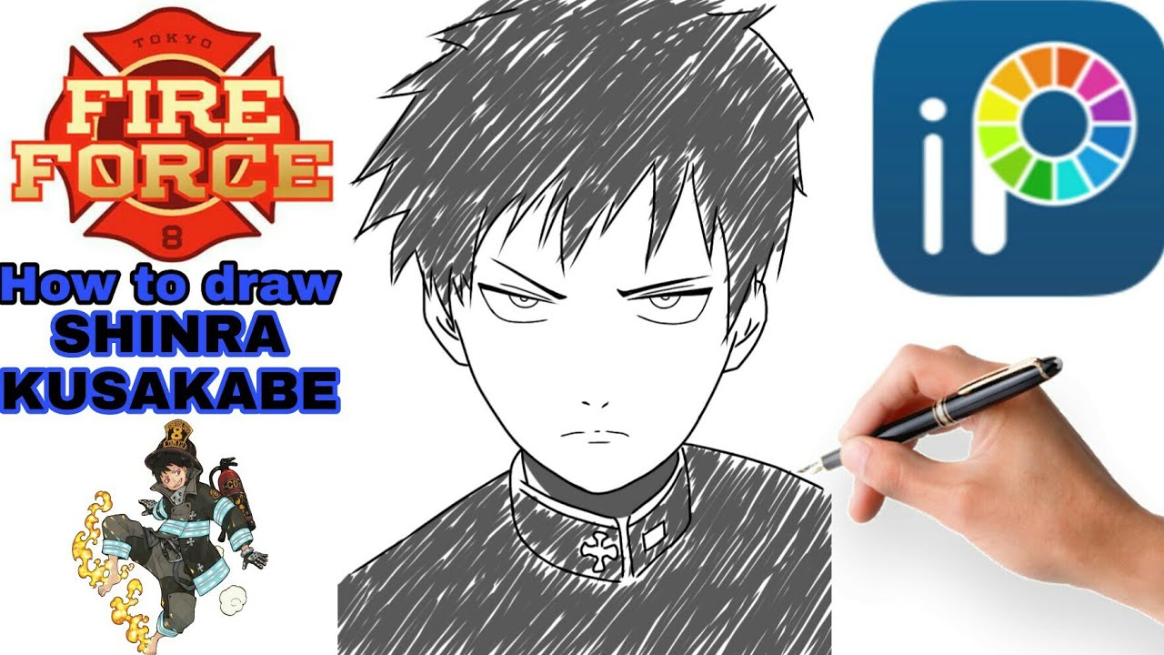 [Ibis Paint X] How to draw Shinra Kusakabe Fire Force YouTube