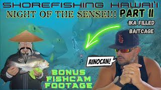SHOREFISHING HAWAI'I: NIGHT OF THE SENSEI PART II 🎣👀😮 #fishing #fishinghawaii #fishingtechniques