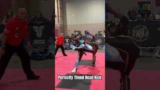 Perfectly Timed Sport Karate Point Fighting Hook Round Kick by Baily Murphy #karate #martialarts