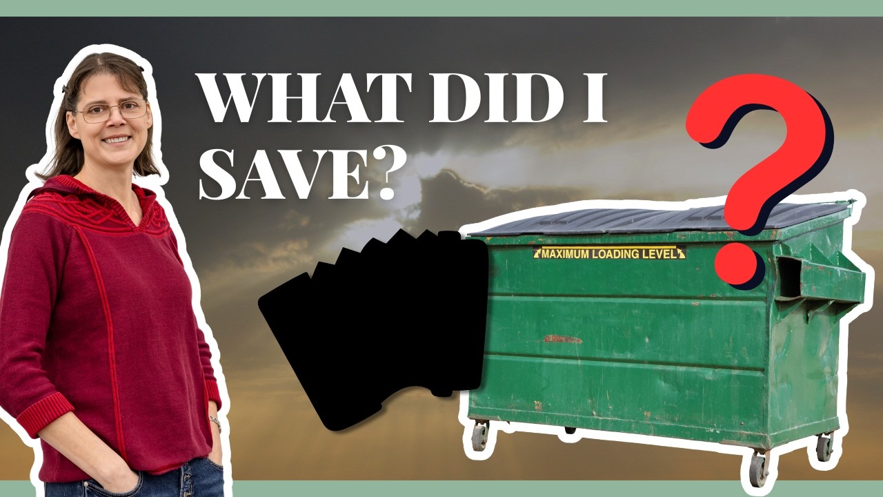 What did I save? Woman standing in front of a dumpster.
