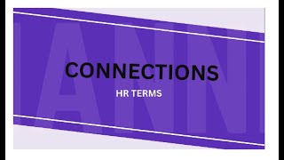 CONNECTIONS GAMES - HR TERMS Wealth