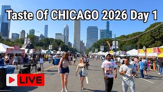LIVE | Taste Of Chicago 2026 Day 1 Walk-through On Wed (July 8, 2026)  No Talking City Sounds 85°F