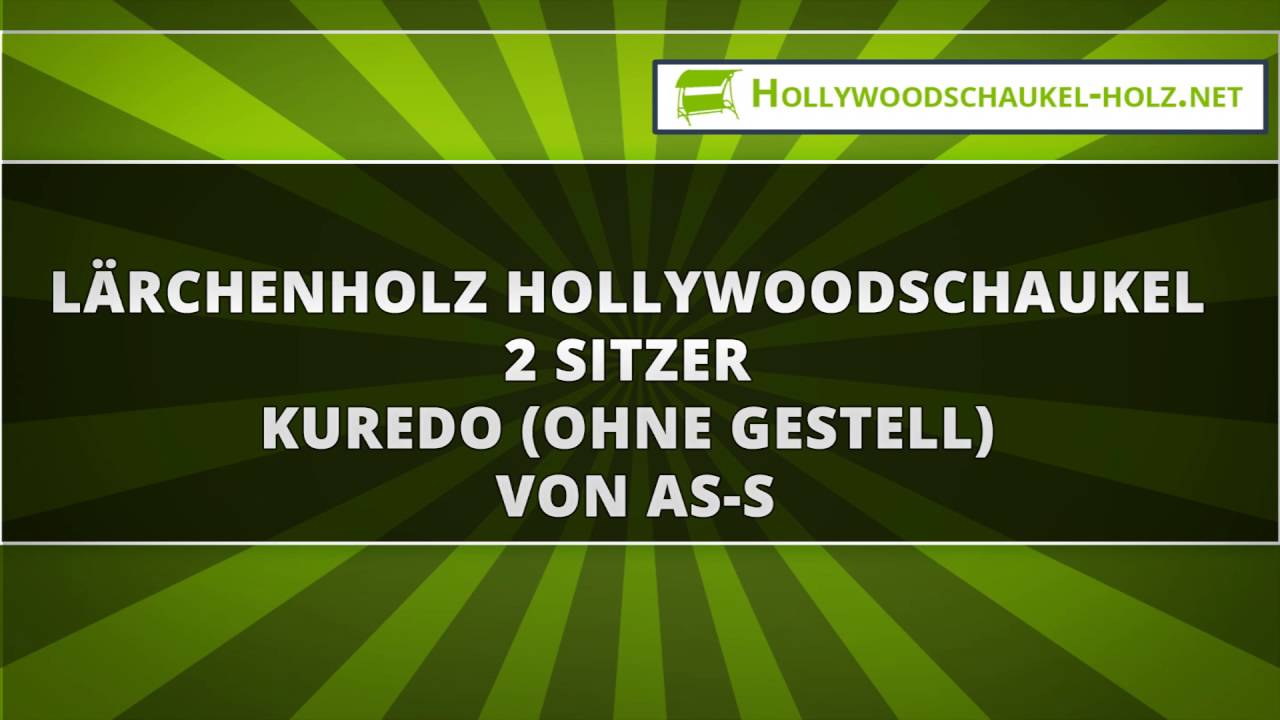 Larchenholz Hollywoodschaukel 2 Sitzer Kuredo Ohne Gestell Von As