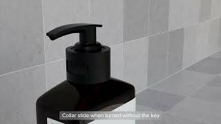 RECTANGULAR FLOATING DISPENSER WITH COLLAR LOCK INSTALLATION