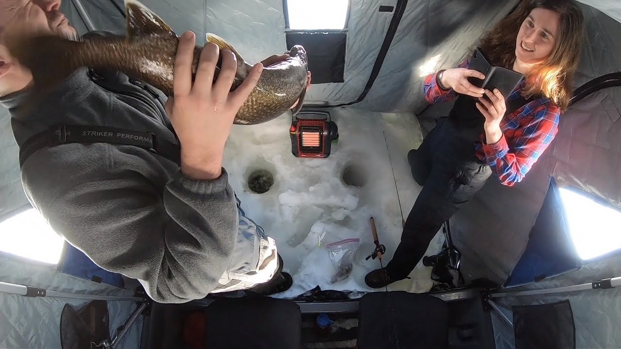 Skiing to Tuscarora, ice fishing, getting slapped by a fish, and a burbot. Gunflint Trail Update!
