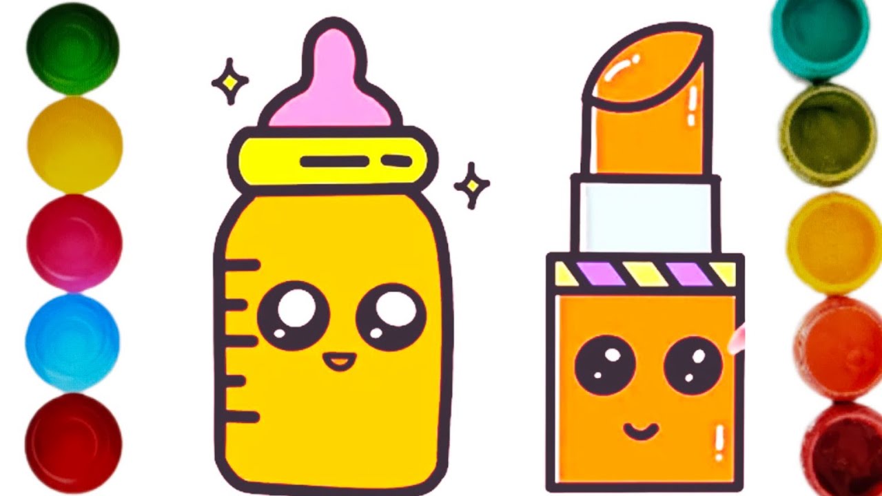 How to Draw a Baby Milk 🥛 Bottle 🍼| Easy for Kids - YouTube