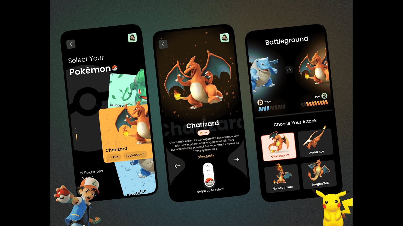 Pokemon IOS App Hero Screen using ionic capacitor js with react - YouTube